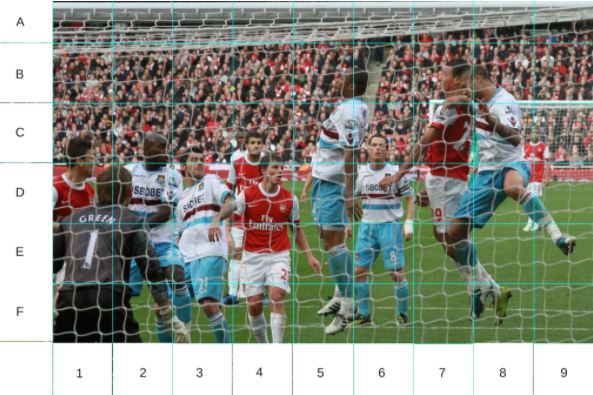 two teams play football by goalkeeper net